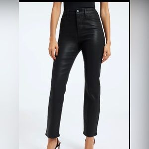 Good American Coated Black Denim